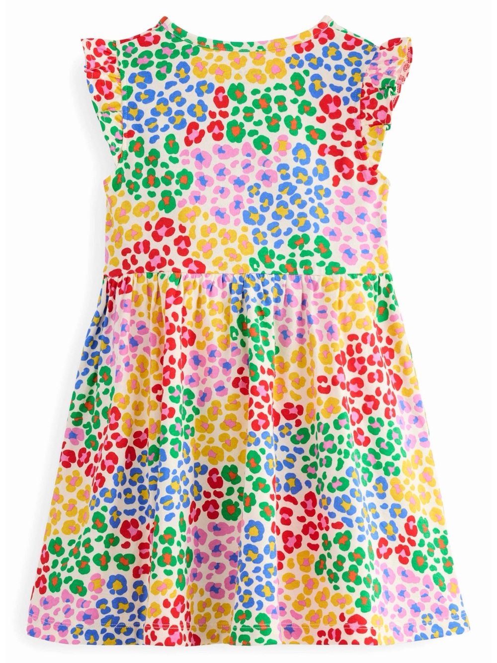 Mini Boden Posie Multicolor Leopard Spot Flutter Sleeve Dress size 6-7, sold out